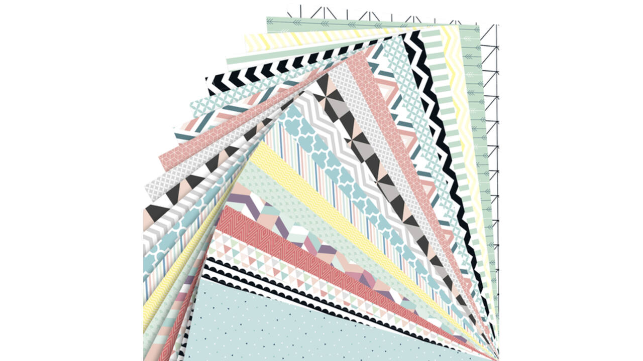 Papierblok Folia Geometrie 24x34cm 270gr 20 vel assorti