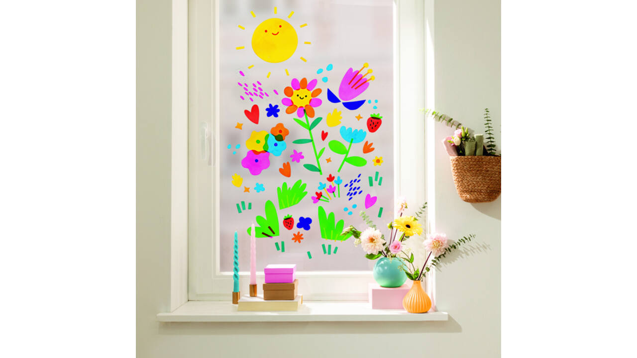 Raamfolie Folia 23x33cm 10 vel 10 kleuren