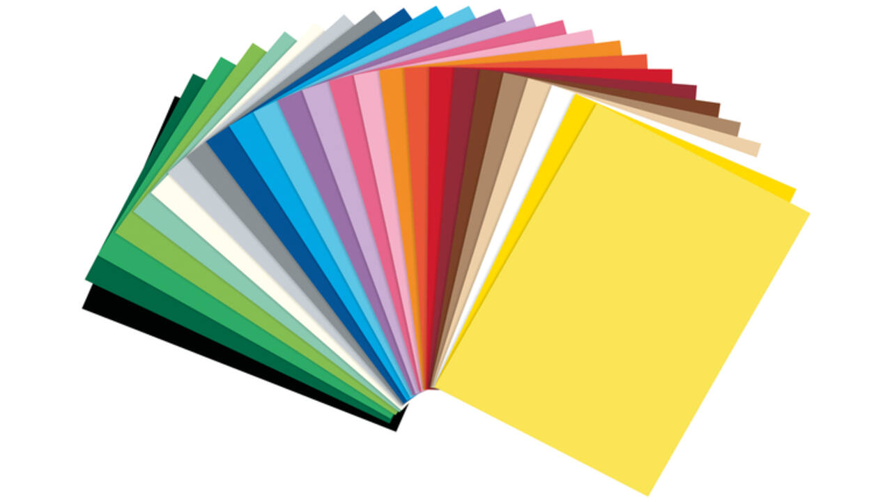 Knutselpapier Folia A4 100vel 25 kleuren