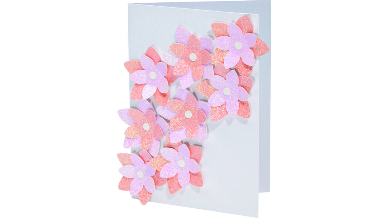 Glitterkarton Folia 50x70cm 300gr 5 vel ice assorti