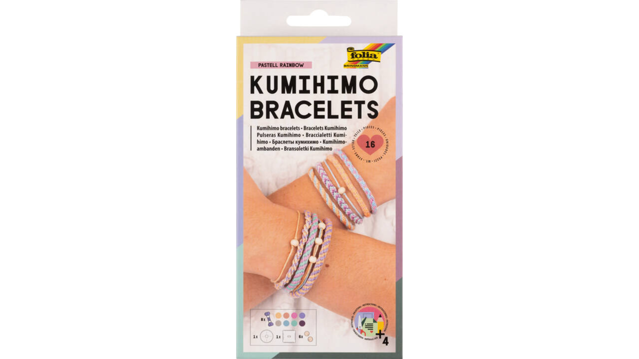 Armbandenset Folia kumihimo inclusief 2 discs 16-delig