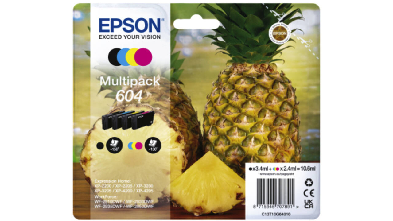 Inktcartridge Epson 604 T10G46 zwart + 3 kleuren
