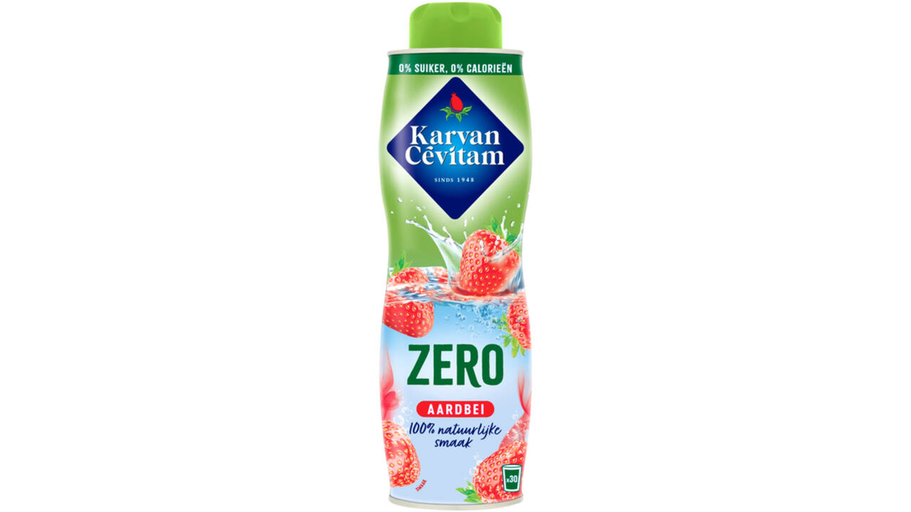 Siroop Karvan Cevitam aardbei 0% suiker 600ml