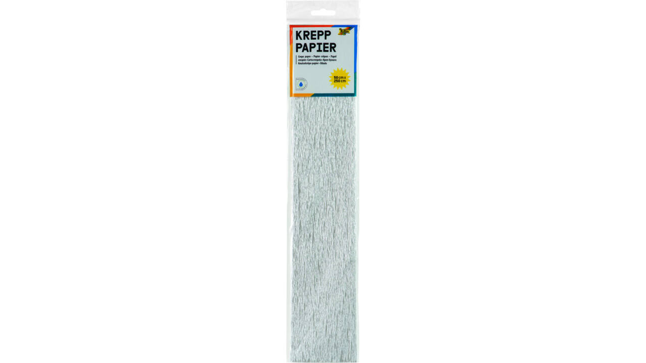 Crêpepapier Folia 250x50cm nr9126 zilver