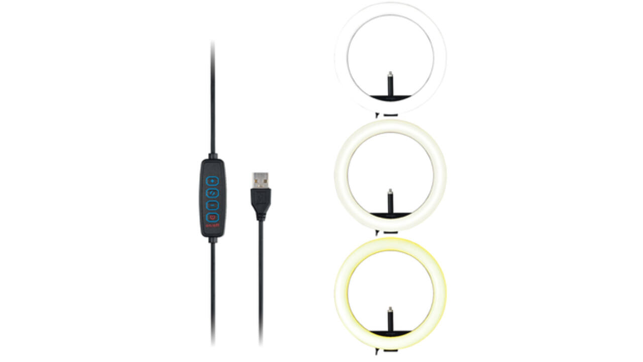 Ringlamp Kensington L1000 Bicolour met webcam mount