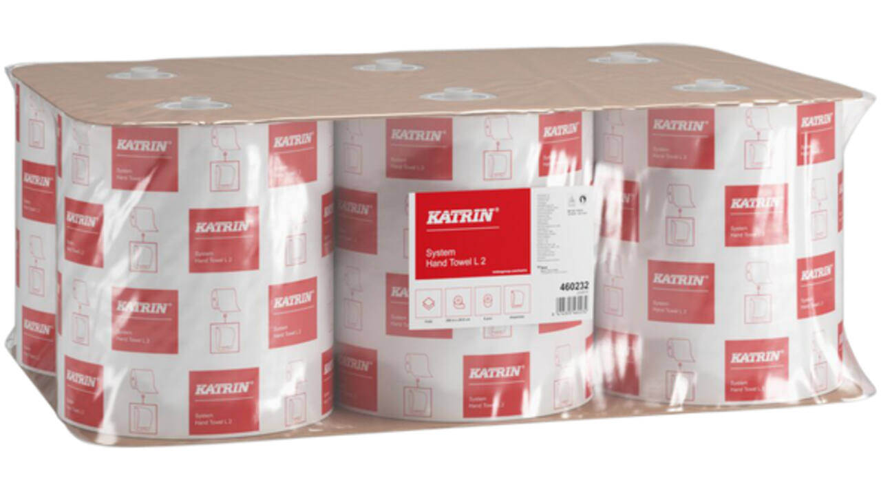 Handdoekrol Katrin 2-laags wit large 200mx209mm