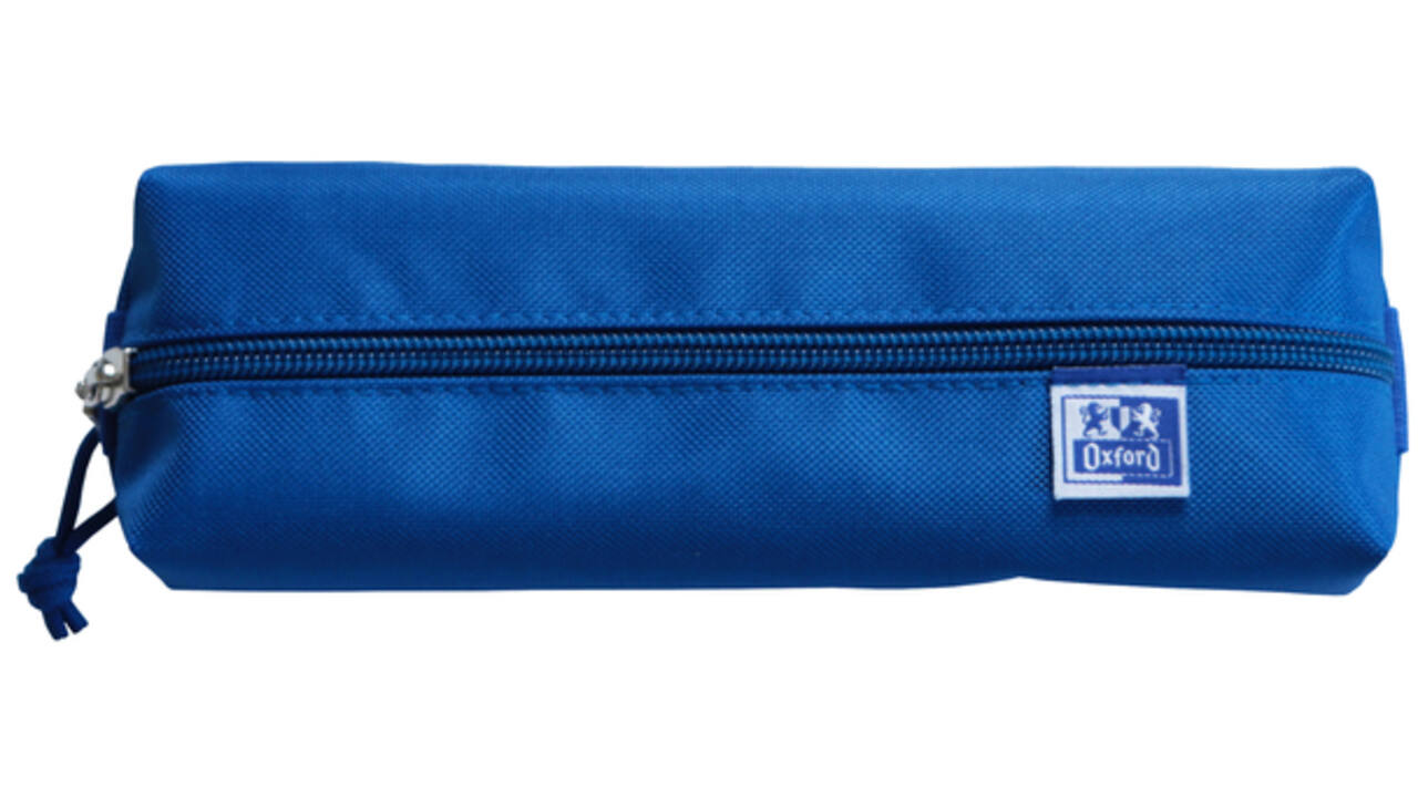 Pennenetui Oxford rechthoek blauw