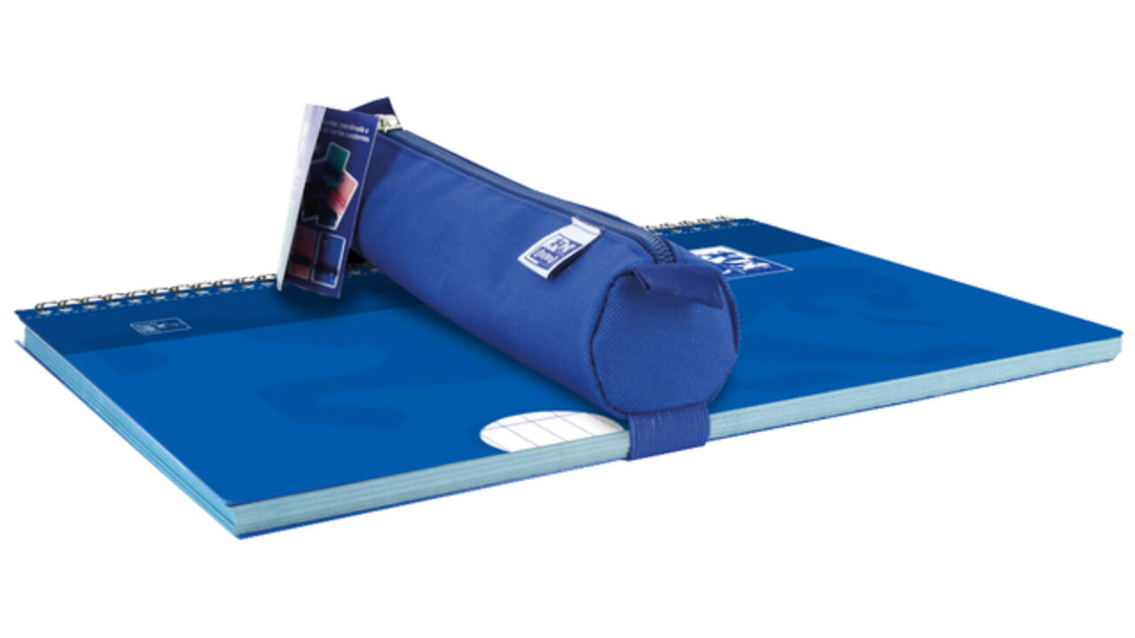 Pennenetui Oxford rond blauw