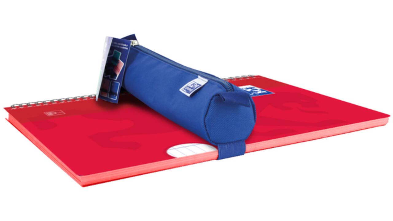Pennenetui Oxford rond blauw