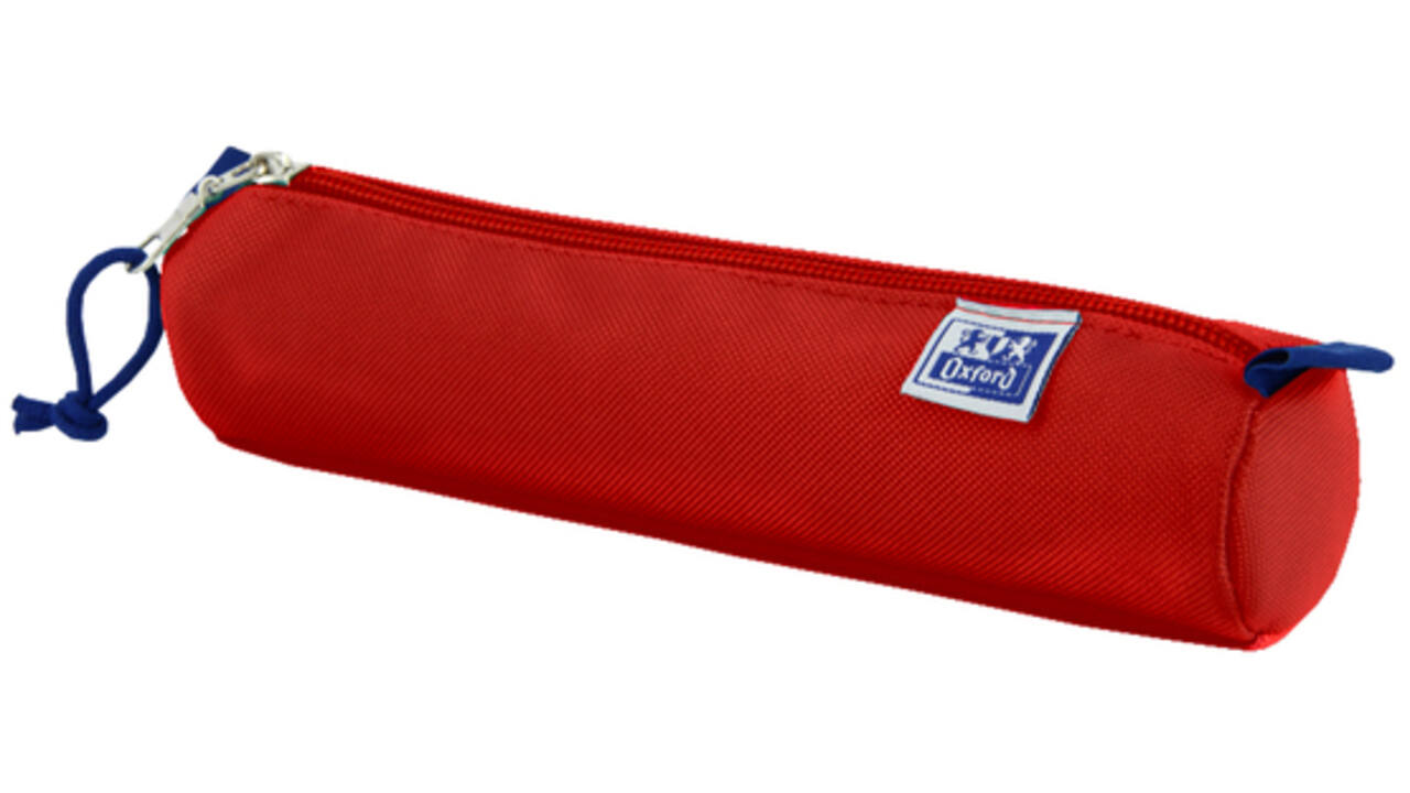 Pennenetui Oxford rond rood