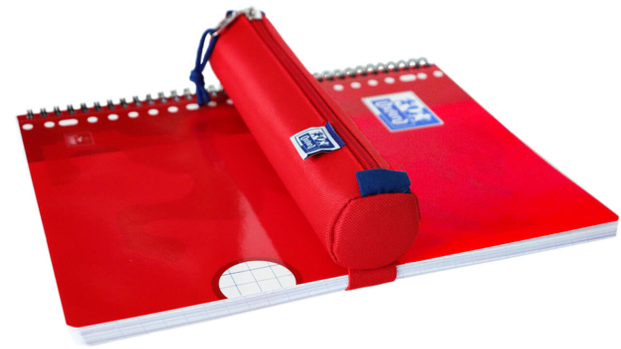 Pennenetui Oxford rond rood