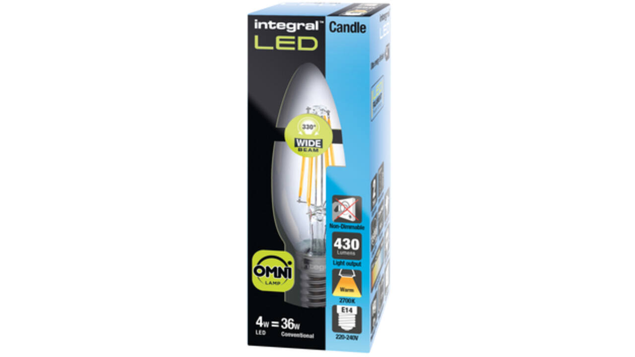 Ledlamp Integral E14 2700K warm wit 4W 470lumen