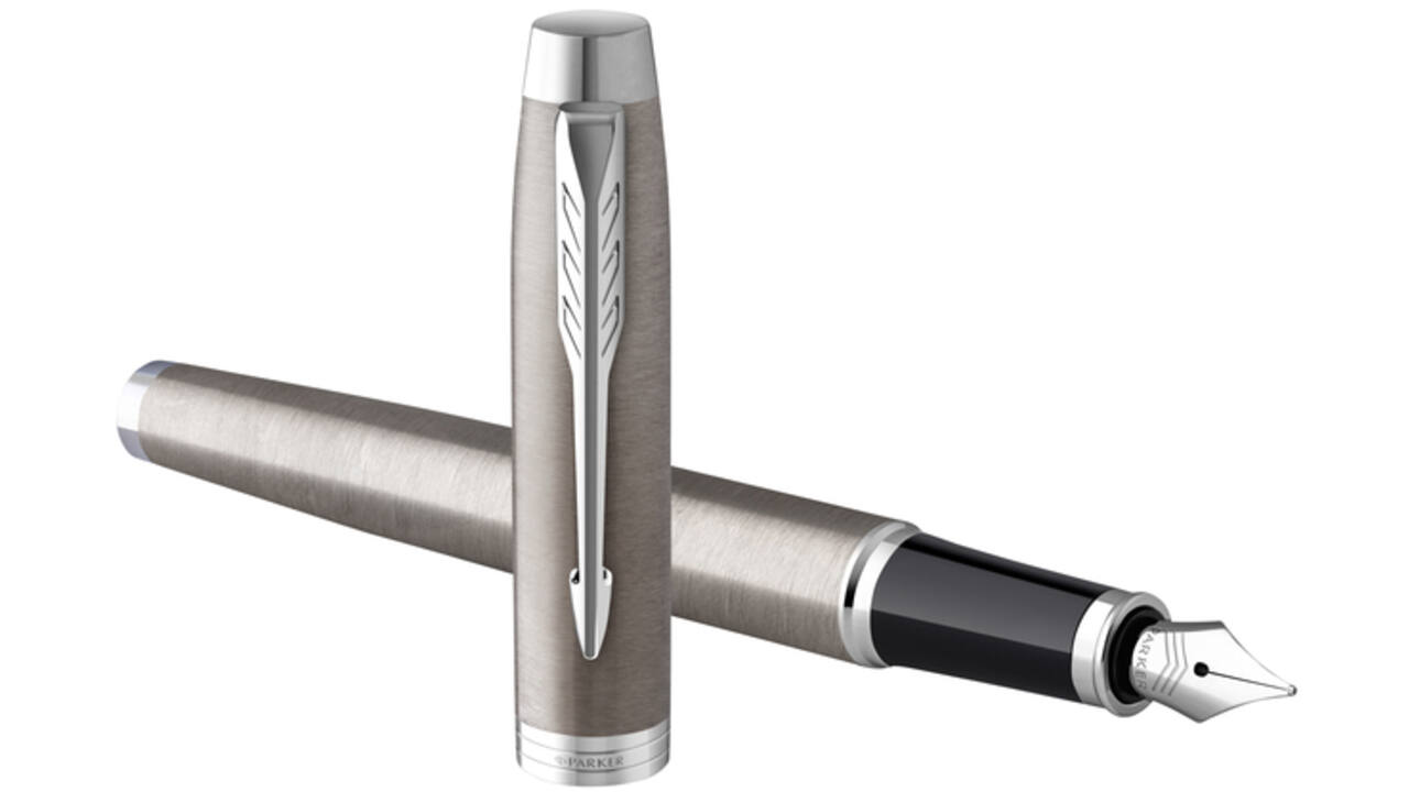 Balpen en vulpen Parker IM stainless steel CT medium