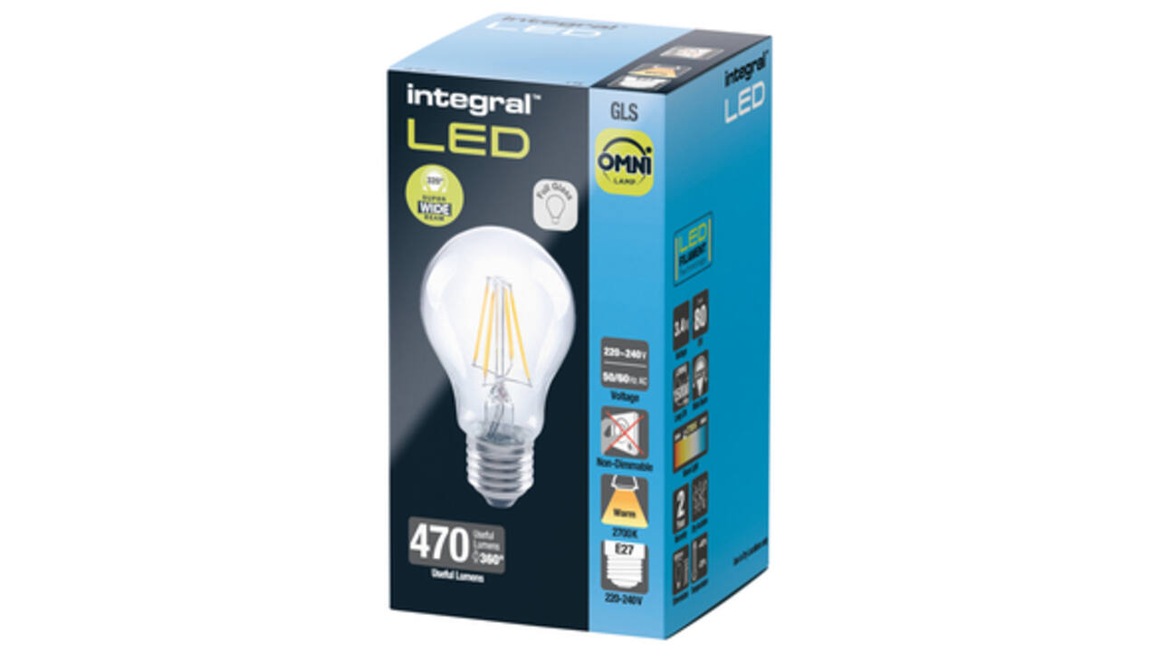 Ledlamp Integral E27 2700K warm wit 3.4W 470lumen