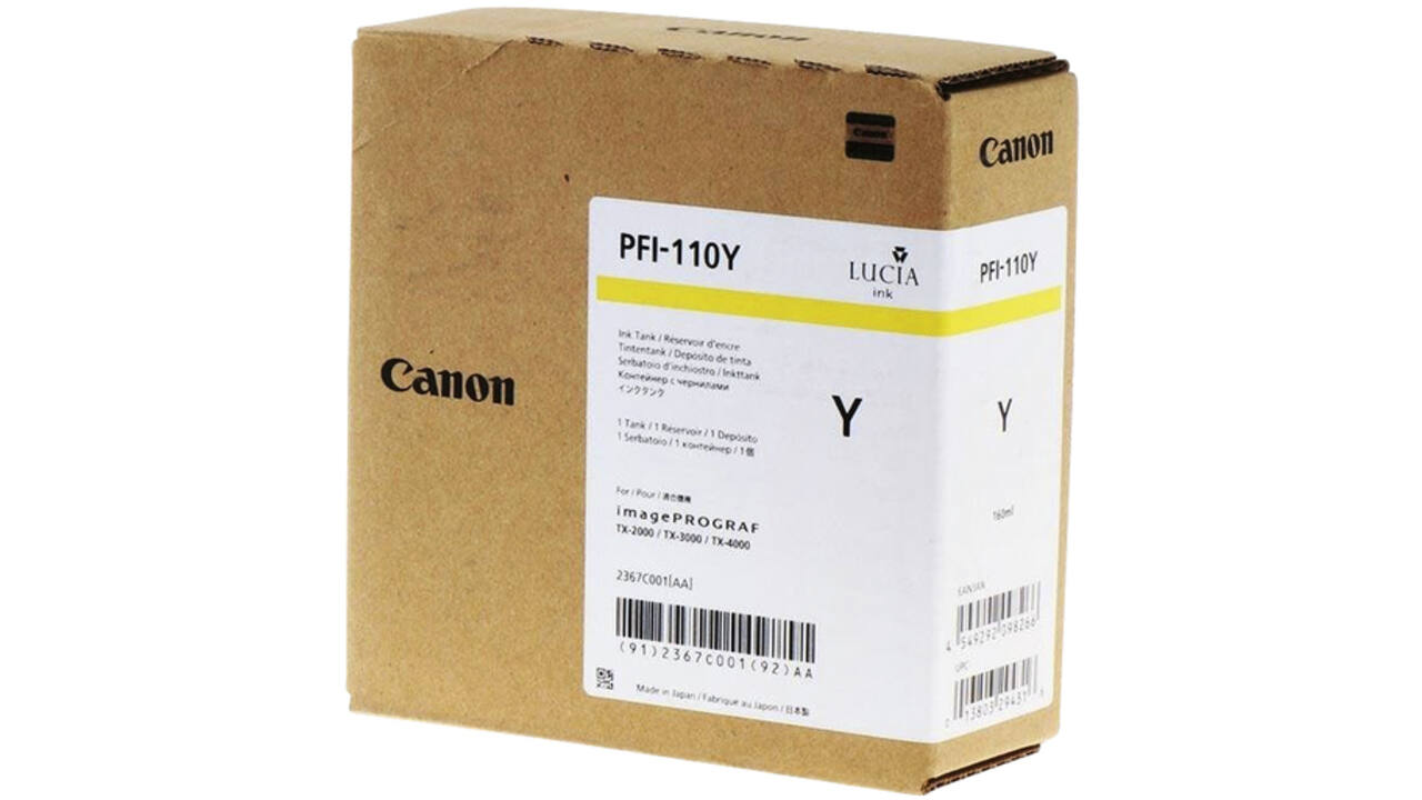 Inktcartridge Canon PFI-110 geel