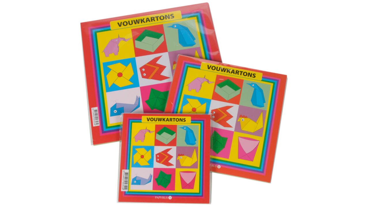 Vouwkartons vierkant 20x20cm 105gram assorti
