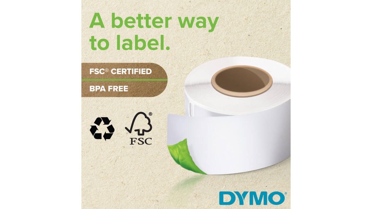 Etiket Dymo LabelWriter adressering 25x54mm 12 rollen á 500 stuks wit