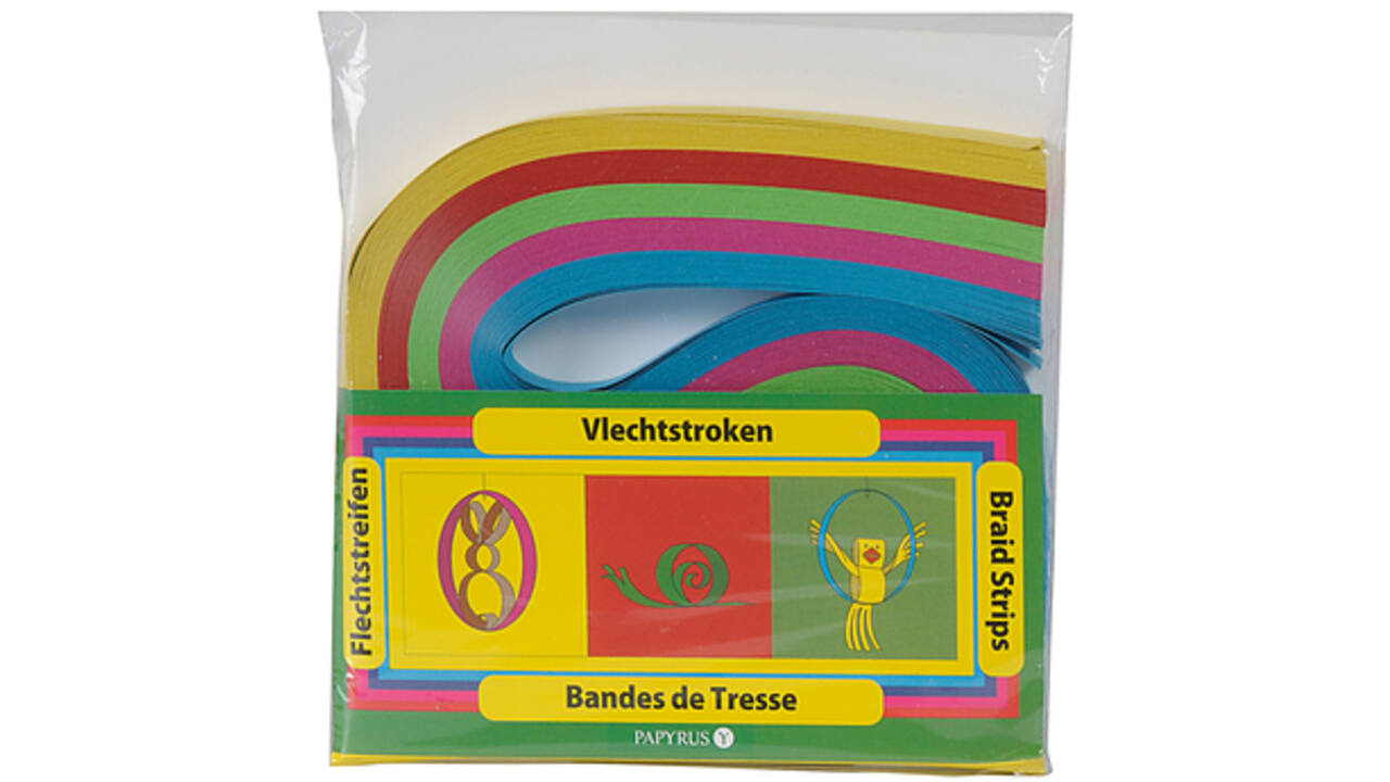 Vlechtstroken Kreatief 1.5x48cm assorti