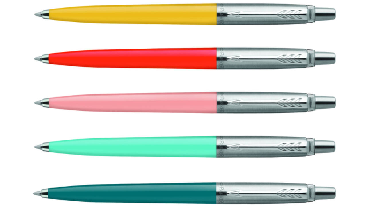 Balpen Parker Jotter Originals 70's Glam CT M transitbox 20 assortikleuren