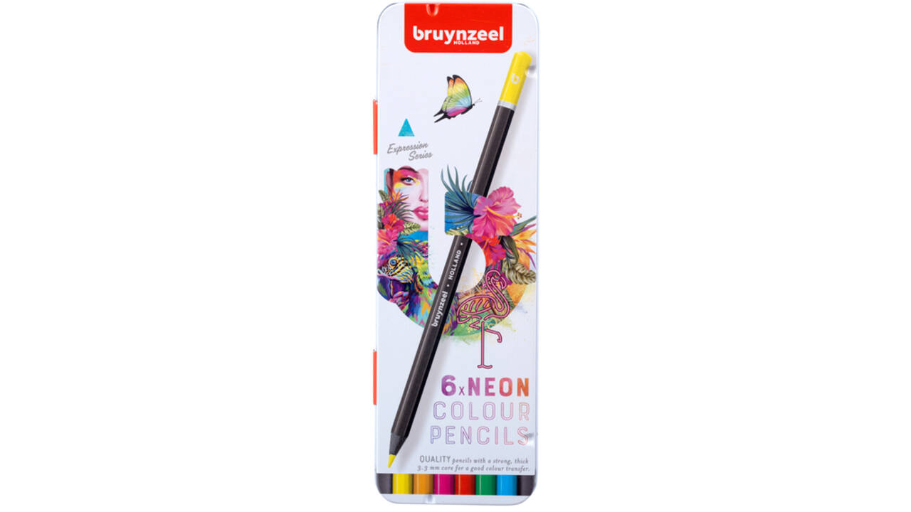 Kleurpotlood Bruynzeel 6 stuks neon kleuren