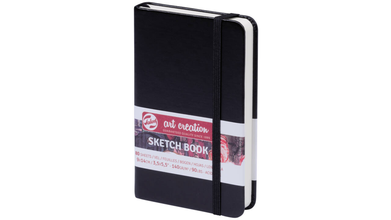 Schetsboek Talens Art Creation zwart 9x14cm 140gr 80vel