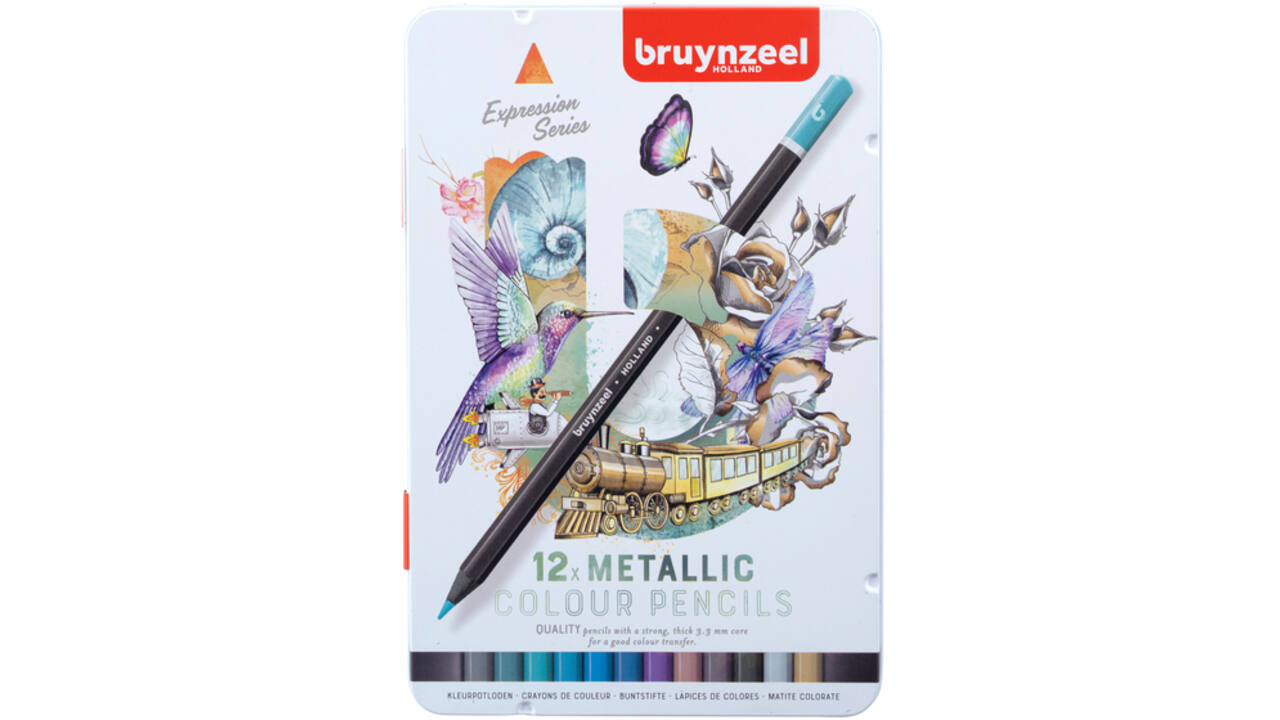 Kleurpotlood Bruynzeel 12 stuks metallic kleuren