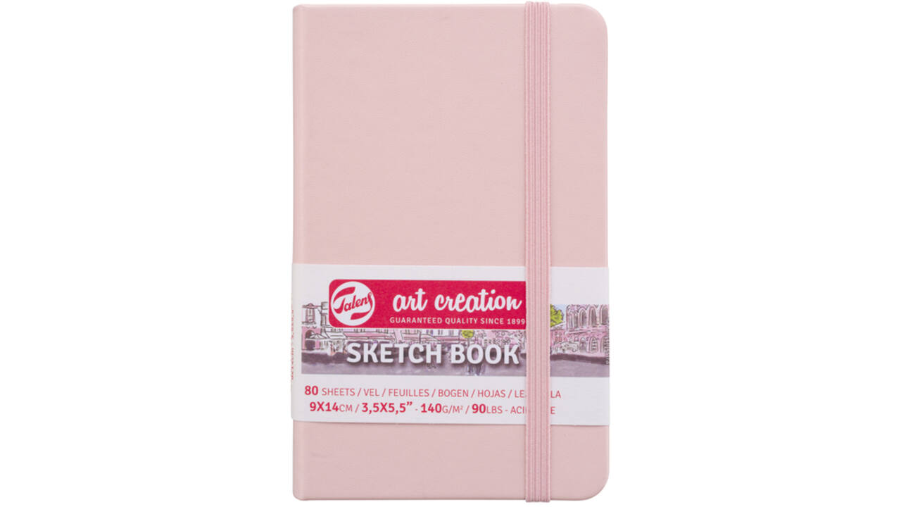 Schetsboek Talens Art Creation roze 9x14cm 140gr 80vel