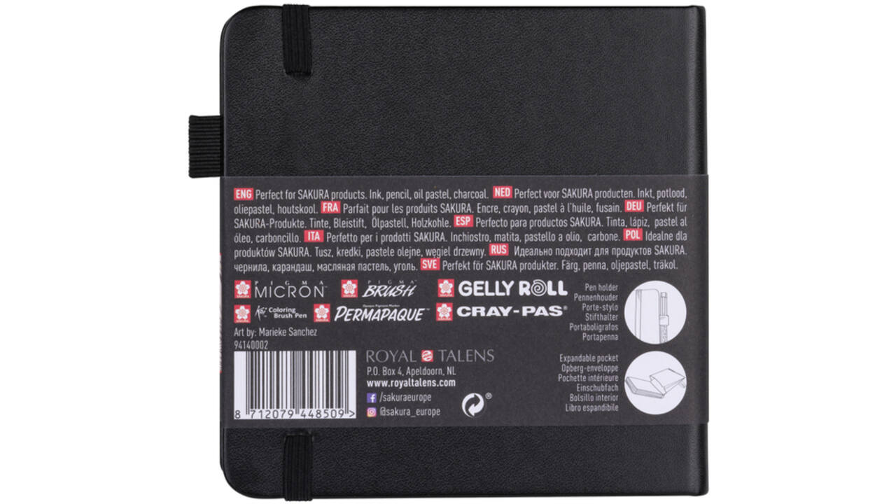 Schets-notitieboek Sakura 12x12cm 140gr 80vel wit