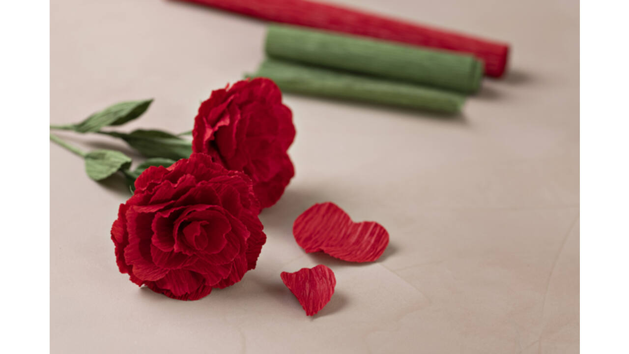 Crêpepapier Creativ Company DIY rozen