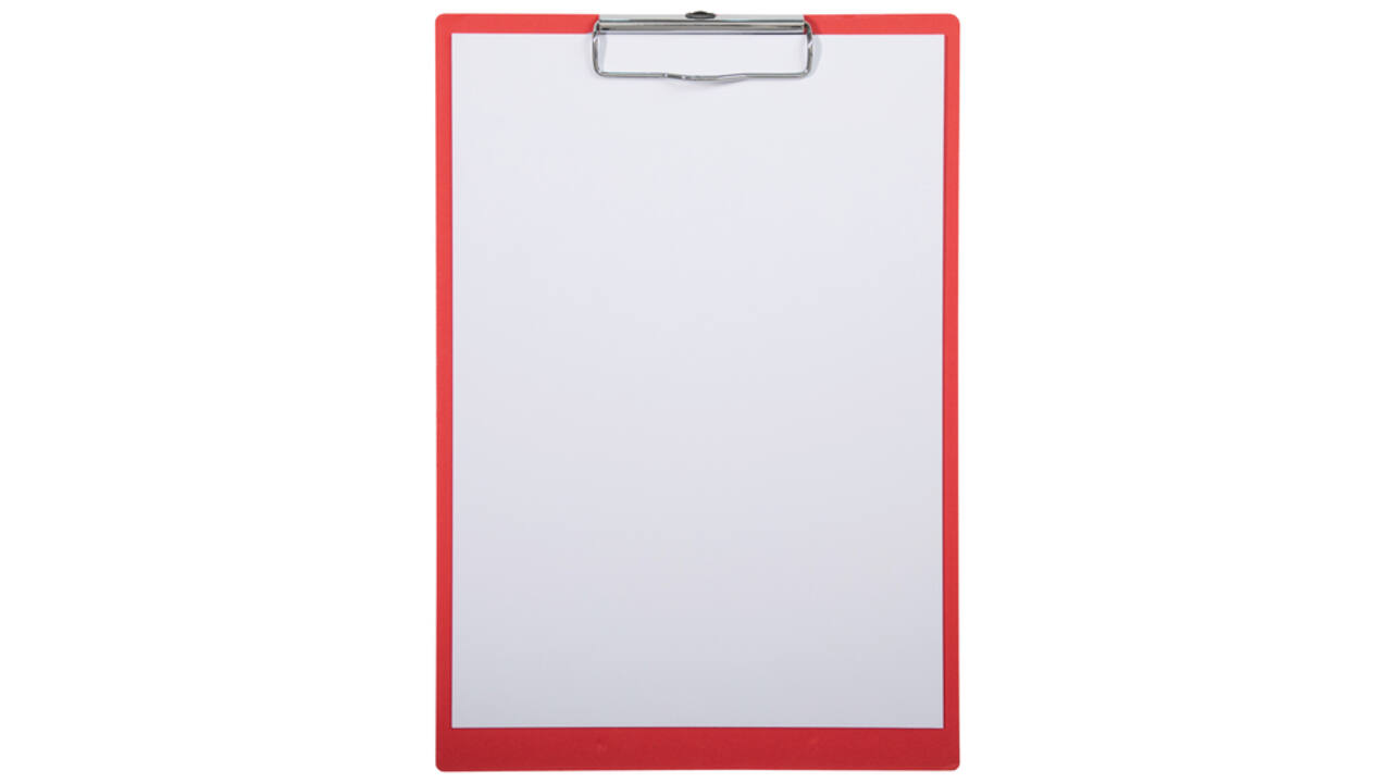 Klembord MAULbalance A4 staand versterkt 3mm karton rood