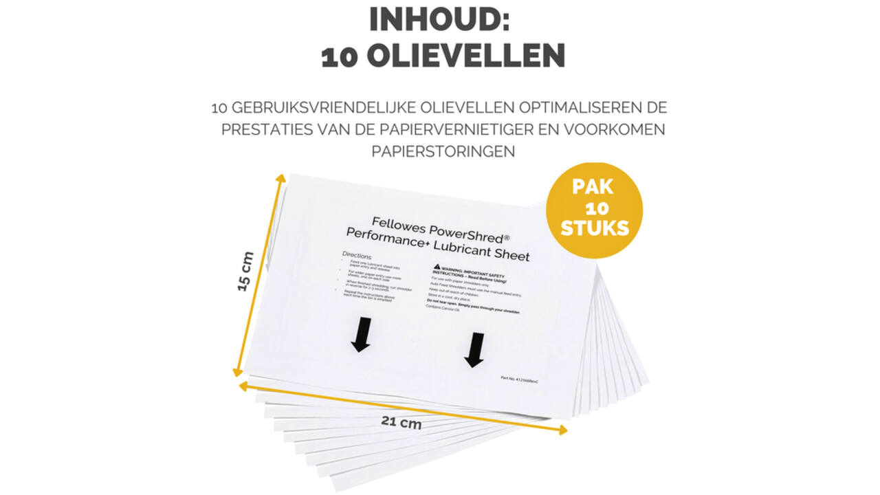 Olievellen voor papiervernietiger Fellowes Powershred Performance+