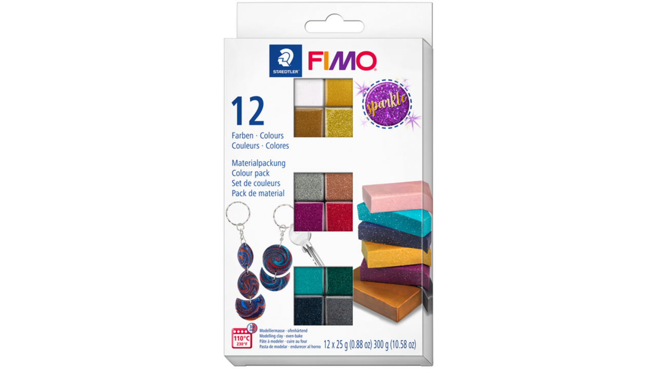 Klei Fimo effect colour pak à 12 sparkelende kleuren