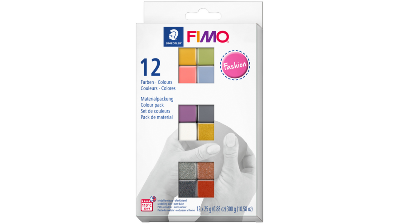 Klei Fimo soft colour pak à 12 mode kleuren