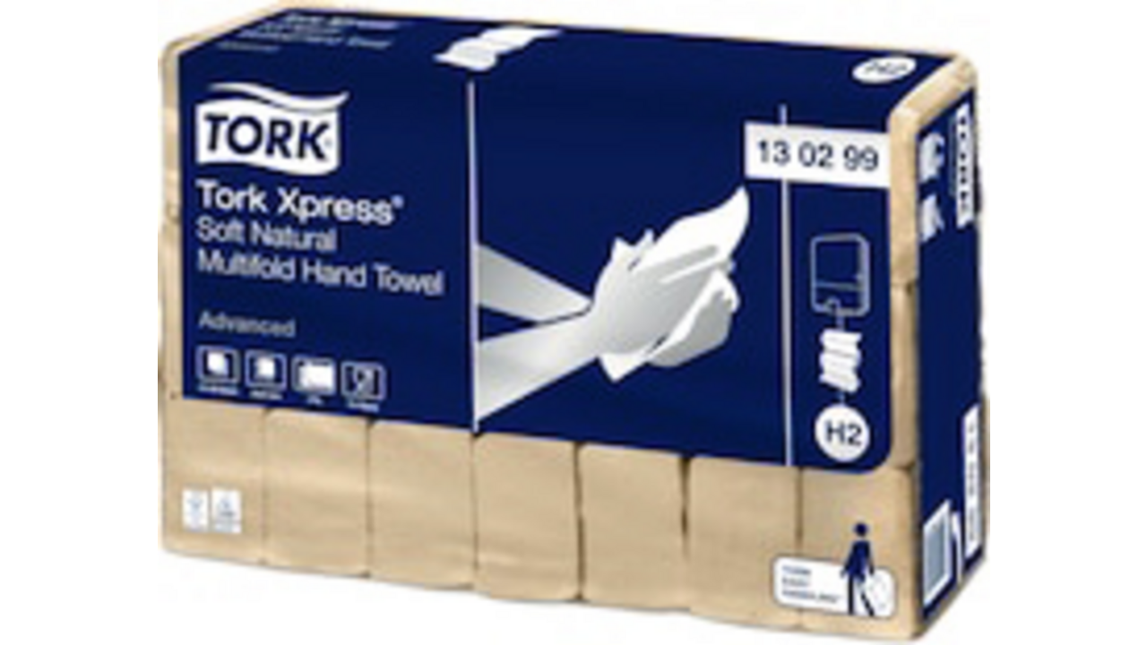 Handdoek Tork Xpress Soft Multifold Advanced H2 213x240mm 180 vel Natural 130299