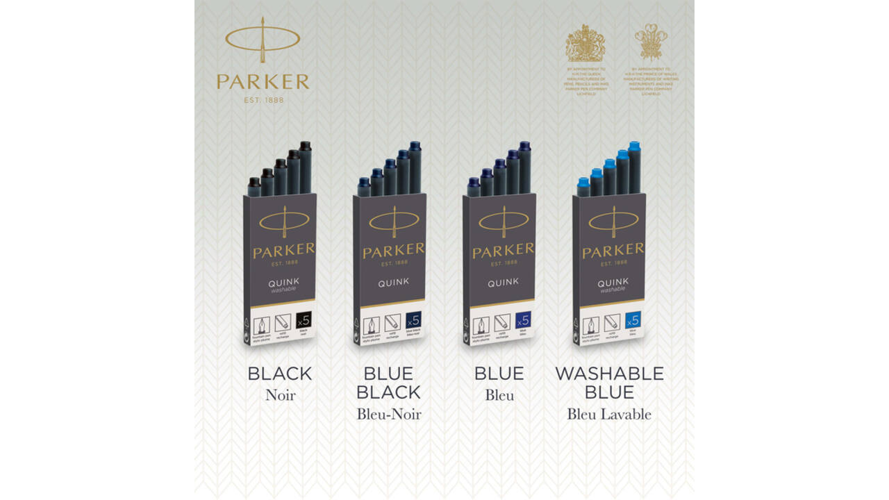 Inktpatroon Parker Quink zwart blister à 10 stuks
