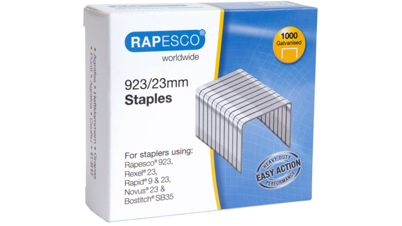 Rapesco 923/23mm (23 Type) Verzinkt Nieten (doos 1000)