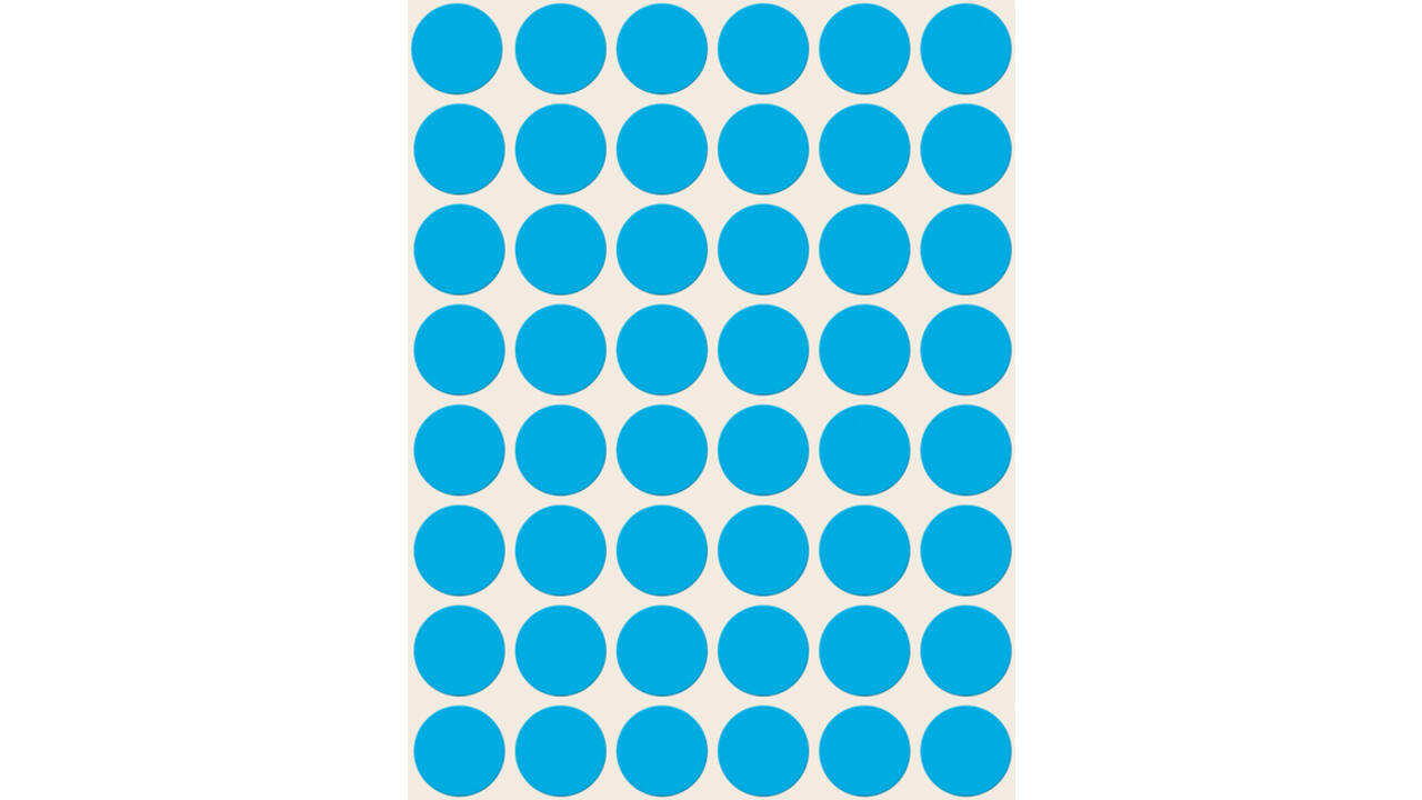 Etiket Avery Zeckform 3375 rond 18mm blauw 1056stuks