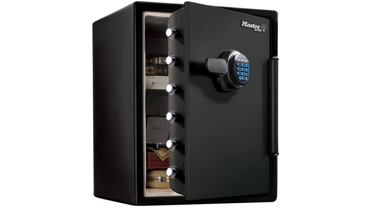 Kluis MasterLock brandvrij en waterdicht electronisch combi-slot XXL zwart ZA62