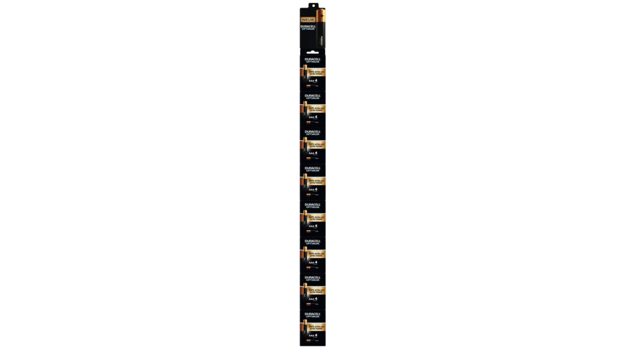 Batterij Duracell Optimum Clipstrip AAA 8 blisters a 4 stuks