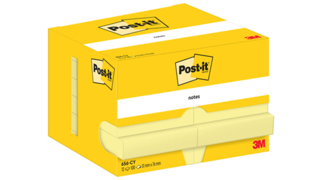 Memoblok Post-it 656 51x76mm canary yellow