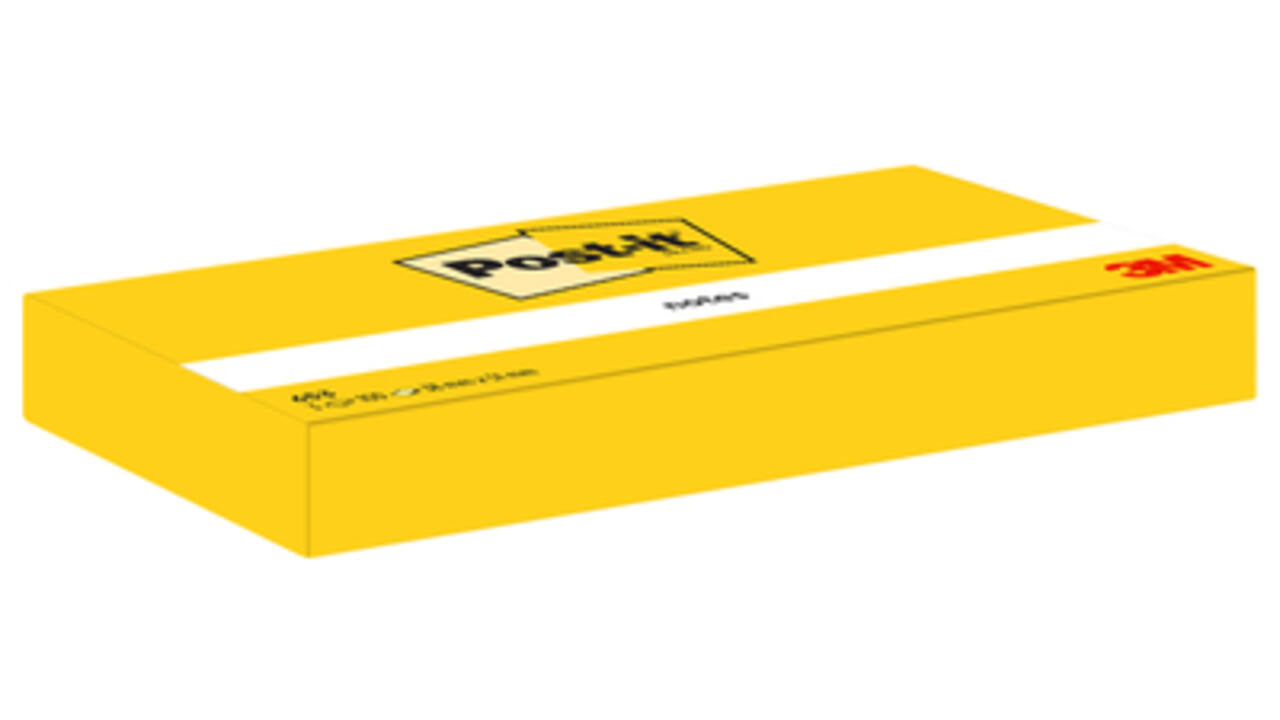 Memoblok Post-it 653 38x51mm geel