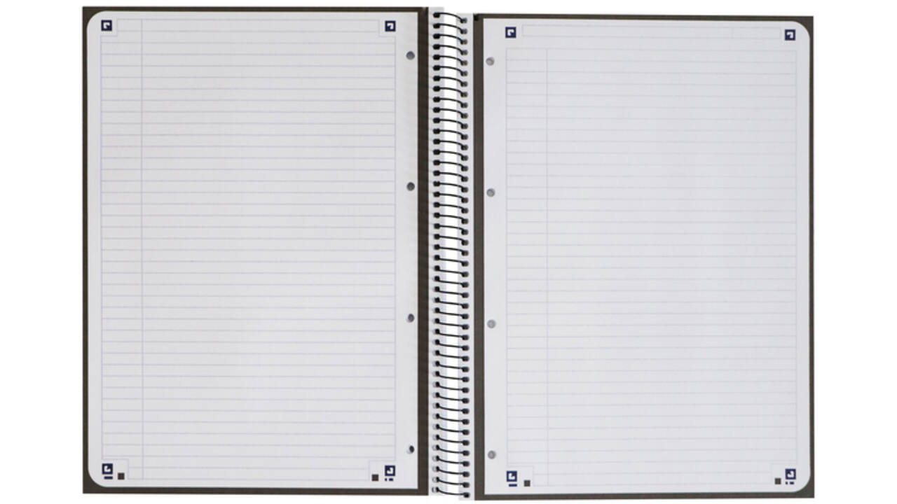 Notitieboek Oxford Classic Europeanbook A4+ 4-gaats lijn 80vel zwart