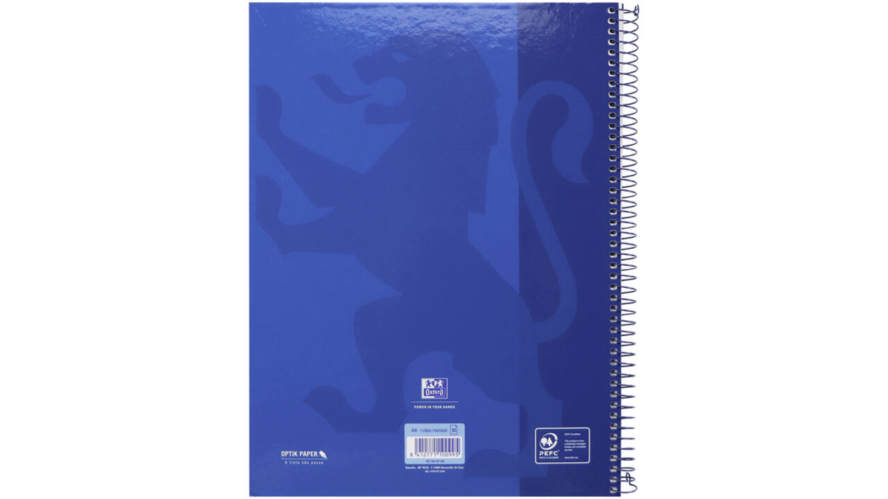 Notitieboek Oxford Classic Europeanbook A4+ 4-gaats lijn 80vel donkerblauw