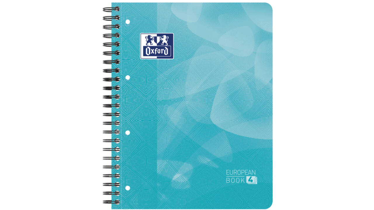 Projectboek Oxford School A4+ lijn 4-gaats 240 pagina's 80gr aqua