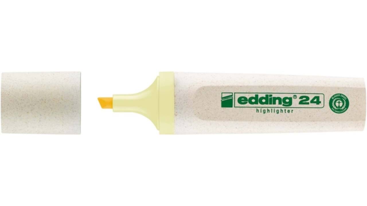 Markeerstift edding 24 Ecoline pastel geel