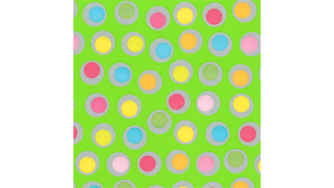 Inpakpapier Special Wrap 200mx70cm spring rounds assorti