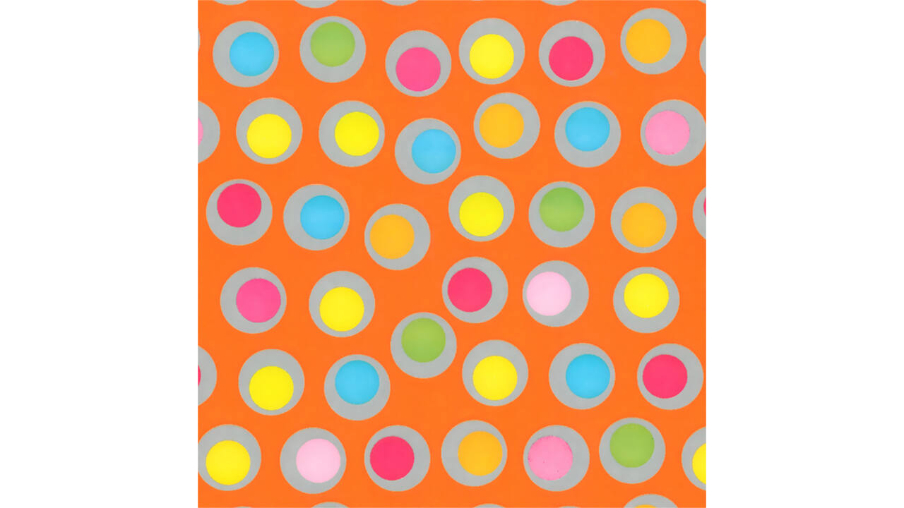 Inpakpapier Special Wrap 200mx70cm spring rounds assorti