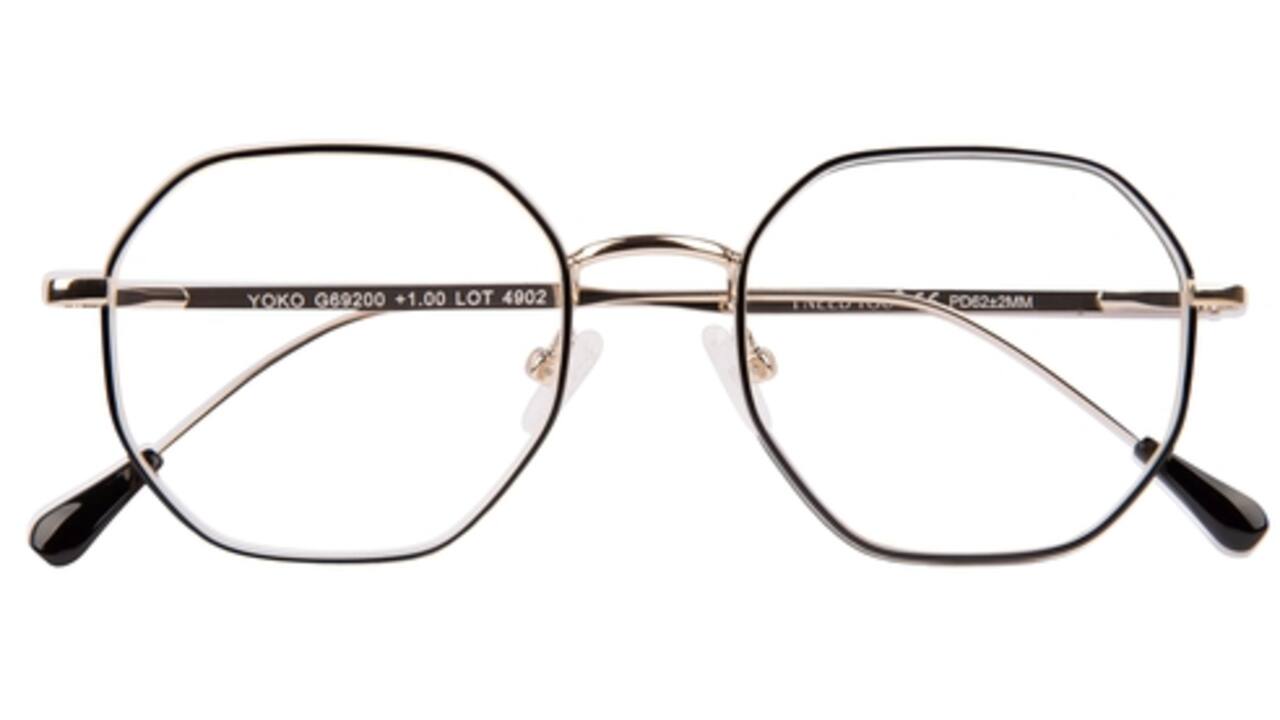 Leesbril I Need You +2.00 dpt Yoko zwart-goud