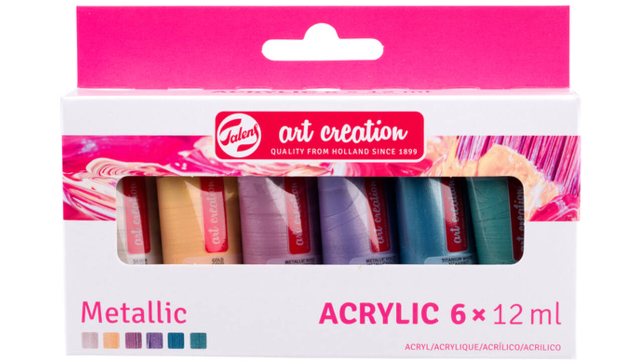 Acrylverf Talens Art Creation Metallic 12ml set à 6 kleuren