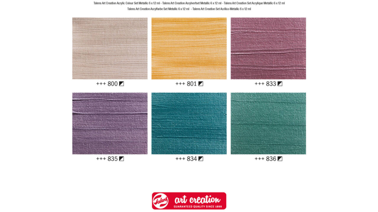 Acrylverf Talens Art Creation Metallic 12ml set à 6 kleuren